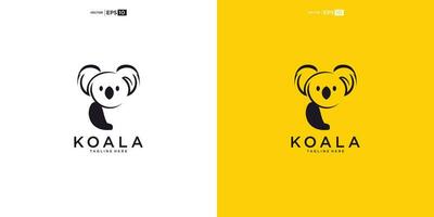 koala logo ontwerp vector inspiratie