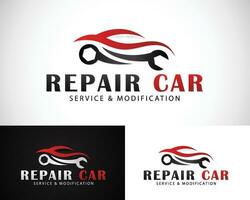 reparatie auto logo creatief onderhoud wijziging ontwerp modern vector