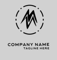 een logo voor een bedrijf dat is gebeld m vector
