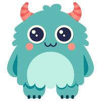 schattig monster. tekenfilm karakter voor kinderen. vector illustratie