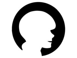 avatar vrouw of avatar Dames silhouet vector