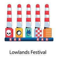 modieus Lowlands festival vector