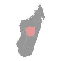 antananarivo provincie kaart, administratief divisie van Madagascar. vector illustratie.