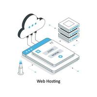 web hosting isometrische voorraad illustratie. eps het dossier vector