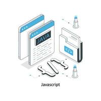 javascript isometrische voorraad illustratie. eps het dossier vector