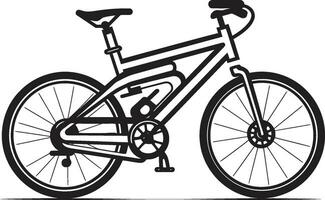 cyclusafdruk zwart iconisch fiets ontwerp stadsrit vector fiets logo icoon