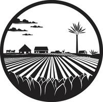 oogst heiligdom zwart vector logo voor landbouw agrarisch elegantie agrarisch boerderij embleem