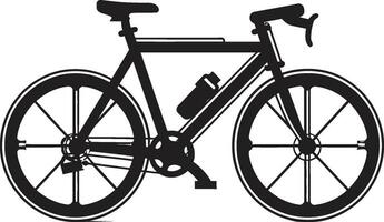 fietskunst strak zwart fiets embleem pedaalperfect vector fiets icoon