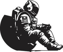 hemel- voorloper astronaut symbool ruimte odyssee vector astronaut ontwerp