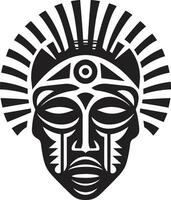 geestelijk identiteit Afrikaanse tribal masker vector icoon erfgoed raadsel vector zwart icoon van tribal masker