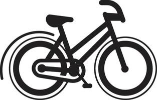 stadspedaal vector fiets embleem klassiek wiel zwart fiets icoon ontwerp
