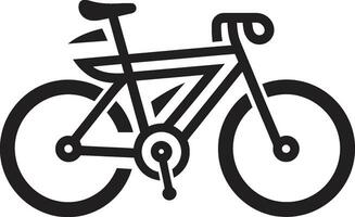 fietskunst strak zwart fiets embleem pedaalperfect vector fiets icoon