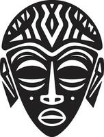 voorouderlijk fluistert Afrikaanse masker logo ritueel erfgoed vector tribal masker