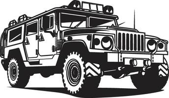 tactisch rover vector zwart logo embleem uit weg commando leger voertuig icoon