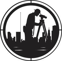 stedelijk architect vector Mens logo in zwart ontwerp uitblinker architect iconisch embleem