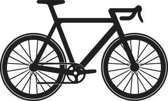 klassiek wiel zwart fiets icoon ontwerp fietskunst strak zwart fiets embleem vector