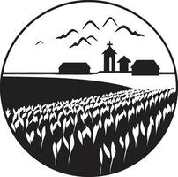 rustiek toevluchtsoord zwart icoon voor boerderijen natuur s terugtrekken agrarisch logo ontwerp vector