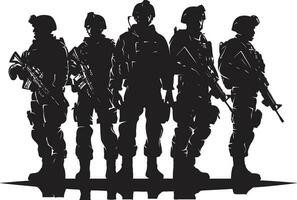 strijder bedrijf zwart logo icoon ontwerp speciaal ops eenheid vector leger vorming