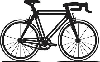 cyclusafdruk zwart iconisch fiets ontwerp stadsrit vector fiets logo icoon