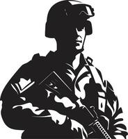 krijger schildwacht vector gewapend bewaker voogd s precisie zwart leger logo
