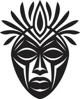 tribal schatten Afrikaanse masker embleem ontwerp mysticus symboliek Afrikaanse tribal vector kunst