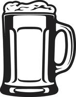 ambacht ale symbool zwart bier stein proost icoon vector bier kroes
