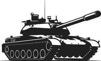 commandant s voertuig oorlog tank zwart logo Pathfinder zwaar leger tank vector symbool