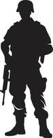strijder kracht vector leger man embleem heroïsch oplossen zwart gewapend soldaat logo ontwerp