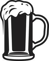 pilsener icoon zwart bier mok ontwerp brouwer s embleem vector bier mok logo