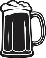 hop oogst vector bier stein logo pilsener icoon zwart bier mok ontwerp