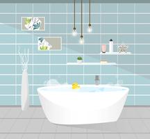 Badkamer interieur. Vector illustratie.