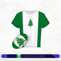 norfolk eiland rugby Jersey met rugby bal van norfolk eiland Aan abstract sport achtergrond. vector