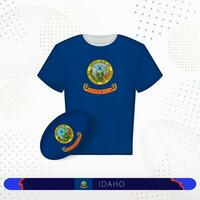 Idaho rugby Jersey met rugby bal van Idaho Aan abstract sport achtergrond. vector