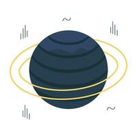 een creatief ontwerp icoon van Saturnus vector
