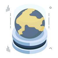 een isometrische icoon ontwerp van globaal server vector