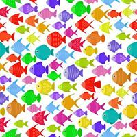 kleurrijk vis naadloos patroon. onderwater- duiken dier - tropisch vis. aquarium vissen vector illustratie