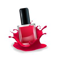 Nagellak in plons. Vector illustratie.