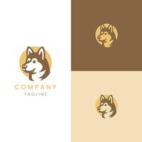 snijwerk gebrandmerkt identiteit karaktervol en vrolijk hond logo vector