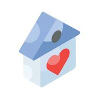liefde huis icoon symbool, lief, valentijn, familie en huis concept vector