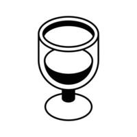 hebben een kijken Bij deze verbazingwekkend icoon van drinken glas, wijn glas vector ontwerp in isometrische stijl