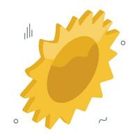 een creatief downloaden icoon van zon vector