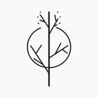 gemakkelijk en minimalistische boom illustratie vector