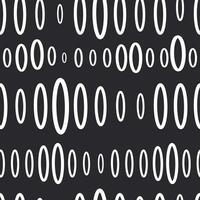 naadloos modern patroon met wit nullen Aan een zwart achtergrond. verticaal ellipsen voor mode stoffen, textiel, decoratief kussens. vector. vector