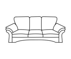 sofa lijn pictogrammen. meubilair ontwerp. verzameling van sofa illustratie. modern meubilair reeks geïsoleerd Aan wit achtergrond. vector