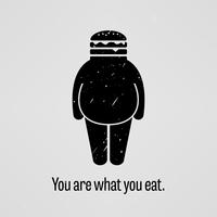Je bent wat je eet Fat-versie. vector