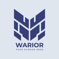 modern minimalistische warior logo vector