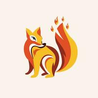 modern minimalistische kitsune logo vector