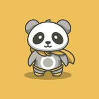 vector schattig panda karakter heroes