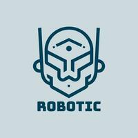 modern minimalistische robot logo vector