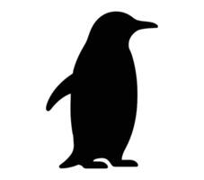 vector, geïsoleerd silhouet van adélie pinguïn. vector